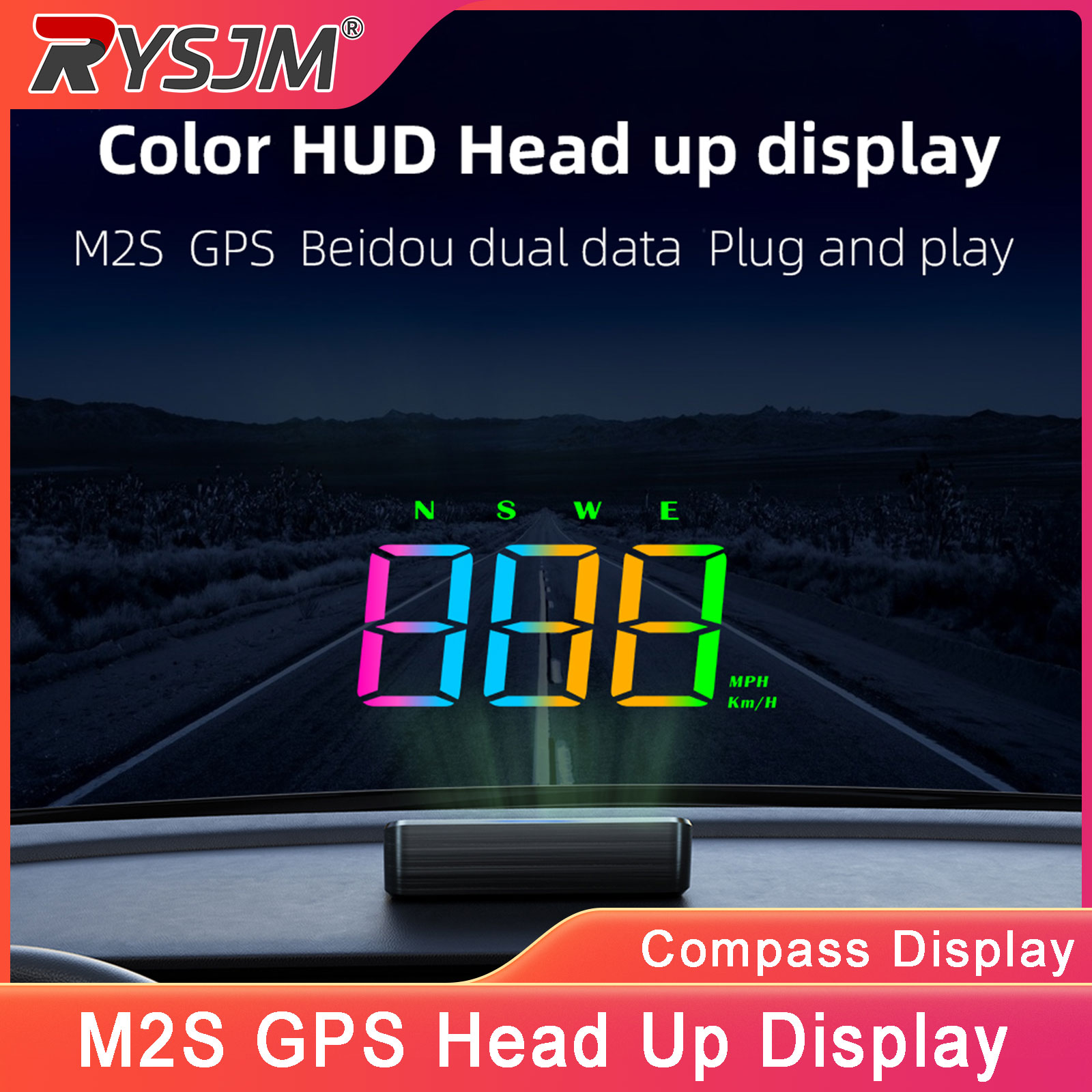Anemometer Wind Speed - شاشة عرض أمامية M2S HUD مع