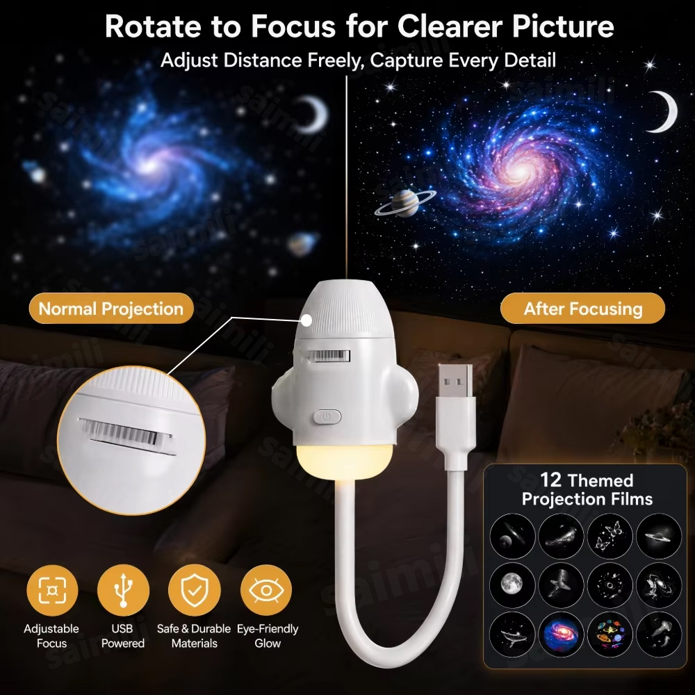 مصباح عرض ضوئي محمول يعمل عبر  - مراجعة Planetarium Projector Home وسعره