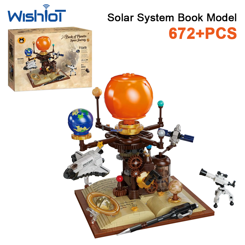 672 قطعة من مكعبات بناء نظام ا - مراجعة Solar System Orrery وسعره