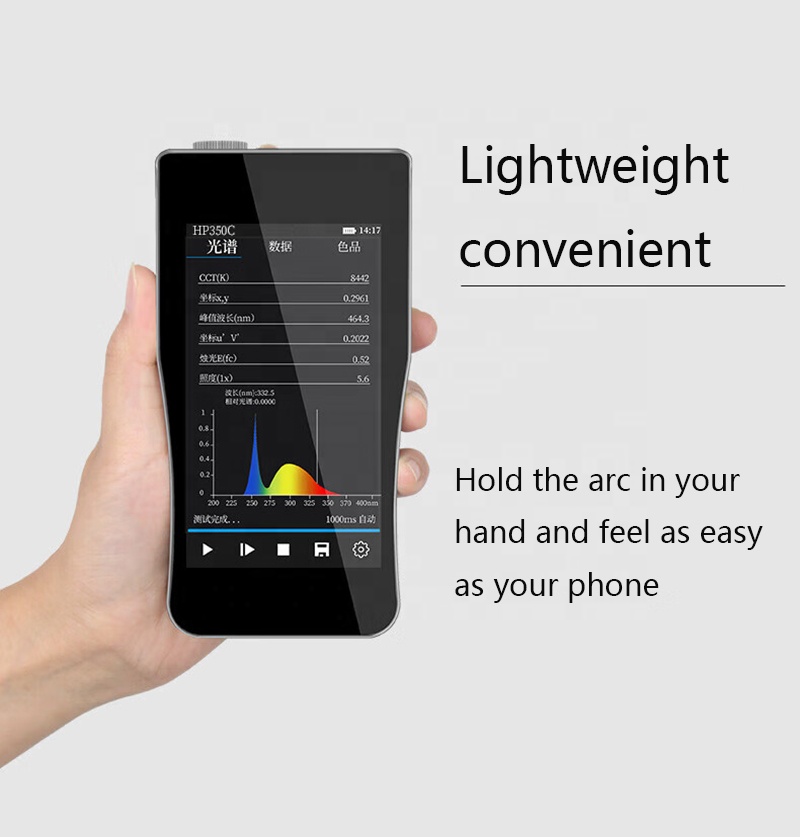 HP350B يده الضوء الأزرق الطيفي - مراجعة Spectroscope Handheld وسعره