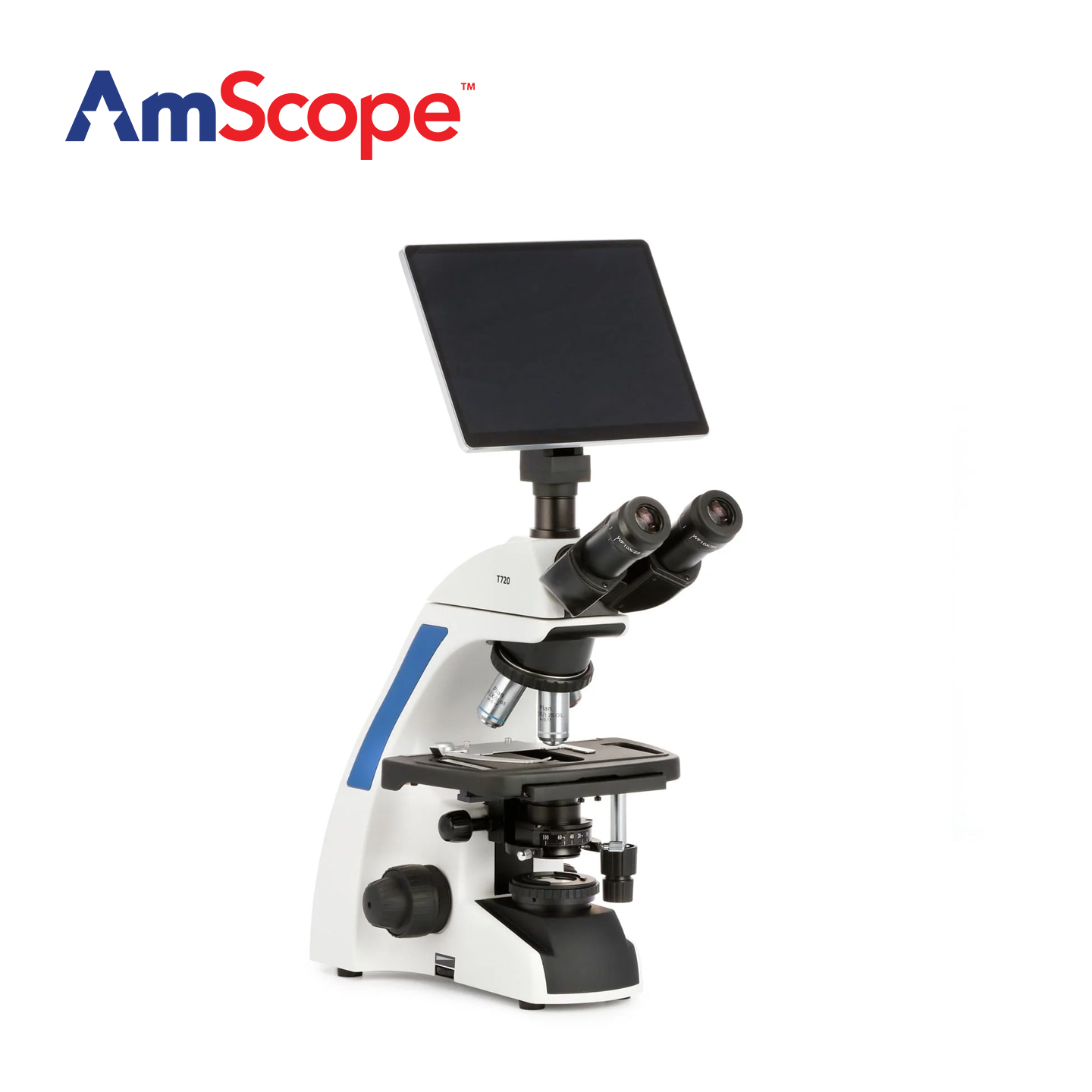 مجهر مركب ثلاثي العدسات من سلس - مراجعة Amscope Microscope Compound 40X-1000X وسعره