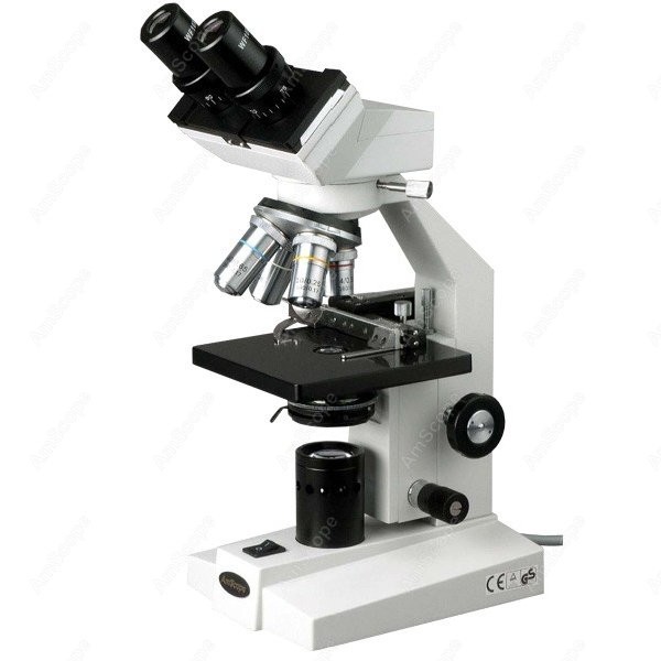 مجهر بيولوجي مركب ثنائي العيني - مراجعة Amscope Microscope Compound 40X-1000X وسعره